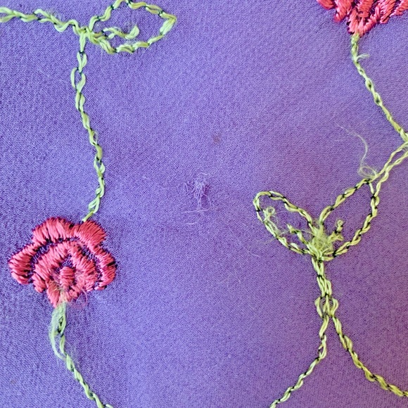 Vintage Betsey Johnson Purple Floral Lace Dress - Picture 6 of 6